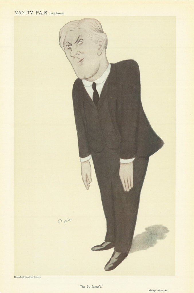VANITY FAIR SPY CARTOON George Alexander 'The St James's' Theatre. Actor 1909